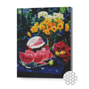 Pepene suculent în pădure, 30x40 cm, mozaic cu diamante