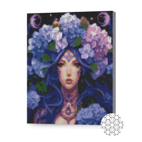 Coroniță de flori, 30x40 cm, mozaic cu diamante
