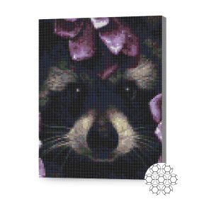 Raton, 30x40 cm, mozaic cu diamante