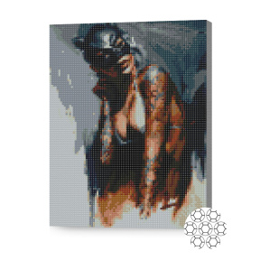 Fată sexy, 30x40 cm, mozaic cu diamante