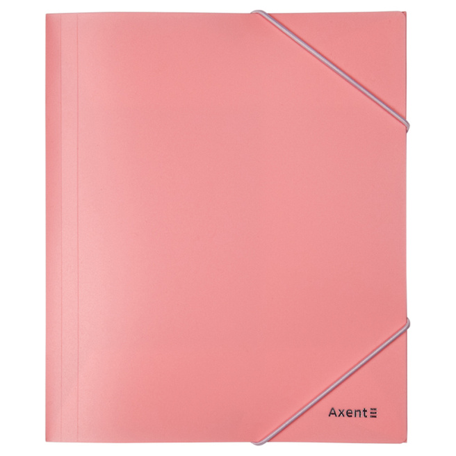 Папка A5 на резинках Axent Pastelini, розовая