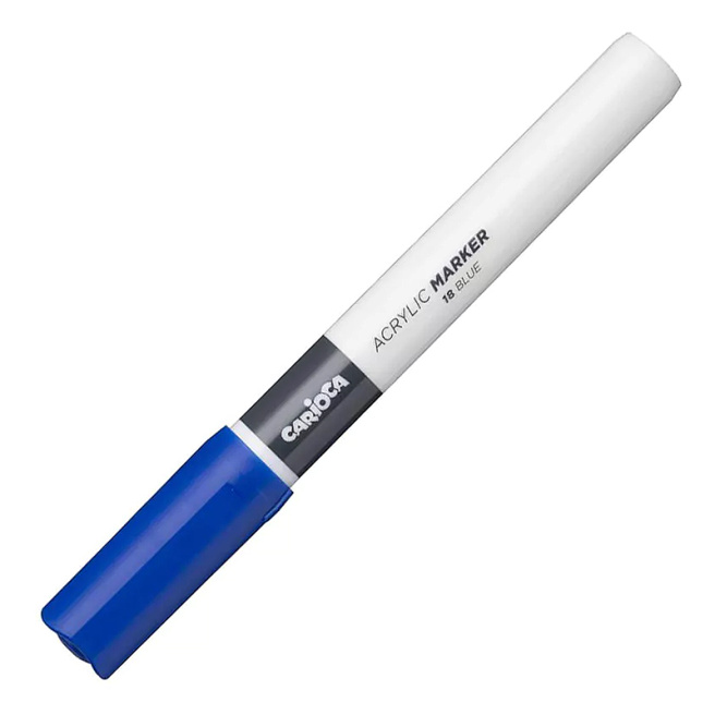 Marker acrilic Carioca Plus, albastru, 1 bucată