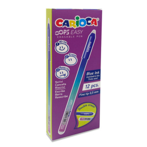 Pix scrie-șterge Carioca 0.5mm, Oops Easy - albastru