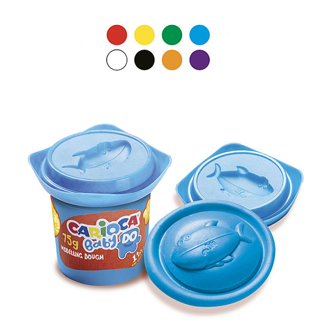 Set de joacă, pastă pentru modelare Carioca Baby Do, 8 bucăți, 75 g.