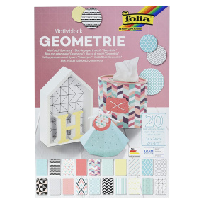 Set de hârtie de design Geometry, 24x34 cm, 20 foi, 270 g/m², 20 motive