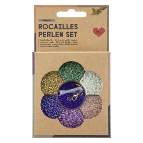 Set de mărgele Rocailles, mărgele SIRENĂ 90 g, fir de nailon 3x1 m, 3 închizători