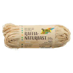 Натуральная рафия, 50 г, цвет натуральный