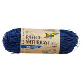 Натуральная рафия, 50 г, цвет ультрамарин