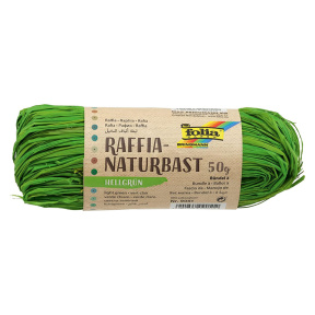 Натуральная рафия, 50 г, цвет светло-зеленый