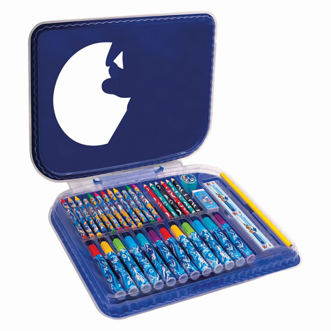 Set pentru desen în valiză Sonic, 34 articole