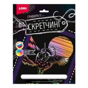 Скретчинг 18*24 см Животные "Журавль"