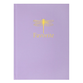 Записная книжка A5, клетка, 96 листов, Buromax твердая обложка FAVOURITE, PASTEL  сиреневая