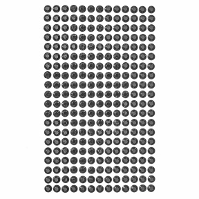 Cristale autoadezive 6 mm, 260 bucăți Negru