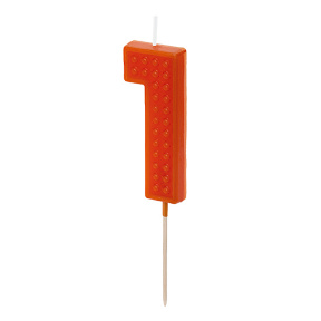 Lumânare pentru tort, Cifra 1, Constructor, 6 cm