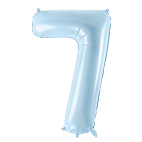 Balon folie Cifra "7", 72 cm (28), albastru deschis