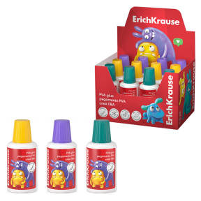 Kлей PVA ErichKrause "Jolly Friends", 20 мл, с кисточкой