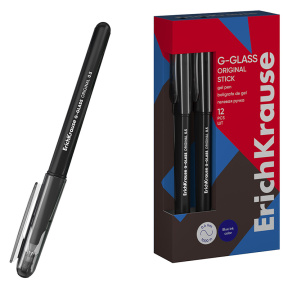 Pix cu gel ErichKrause 0,5 mm G-Glass, negru