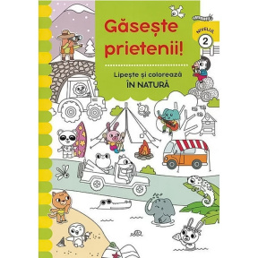Găsește Prieteni! Lipește și colorează În Natură