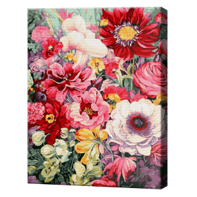Abundență de flori, 30x40 cm, pictură pe numere