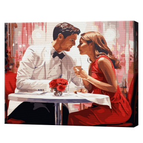 Întâlnirea romantică, 40x50 cm, pictură pe numere