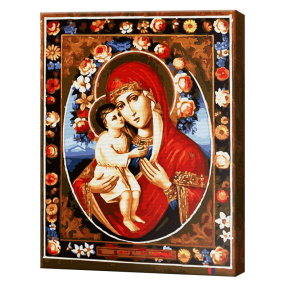Жировицкая икона Божией Матери, 40x50 см, картина по номерам