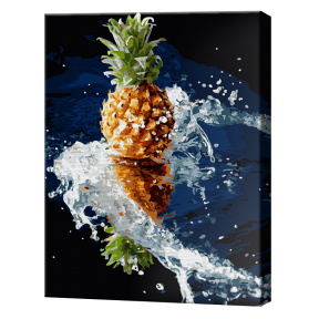 Ananas, 40x50 cm, pictură pe numere