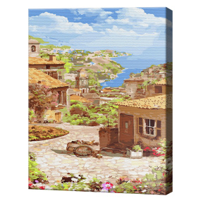 Litoralul din Toscana, 40x50 cm, pictură pe numere