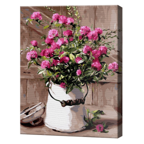 Buchet de flori de câmp, 40x50 cm, pictură pe numere