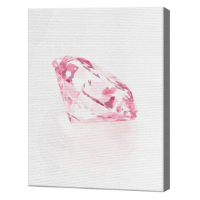 Diamant roz, 40x50 cm, pictură pe numere