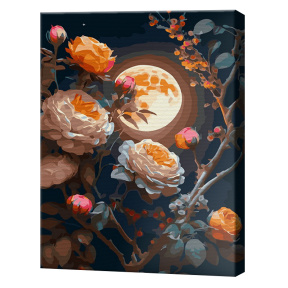Ночные цветы, 40x50 см, картина по номерам
