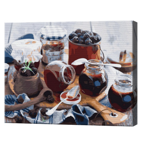 Сладкое угощение, 40x50 см, картина по номерам