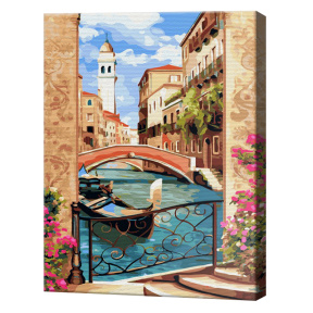 Străzile Veneției, 40x50 cm, pictură pe numere