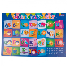 Подкладка настольная пластиковая YES "Alphabet (en)" 43x29 см