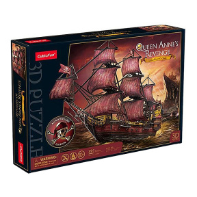 Corabie de pirați „Răzbunarea Reginei Anne” ediție aniversară, 3D puzzle
