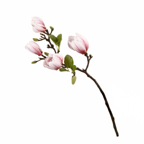 Ramură artificială de magnolie, Roz, 68 cm
