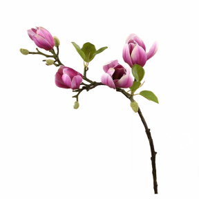 Ramură artificială de magnolie, Mov, 68 cm
