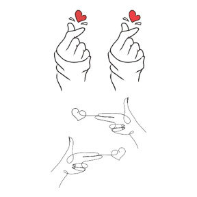 Тату Valentine Day - Дарю тебе свое сердце 10,5х6 см