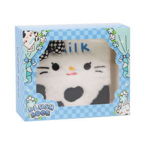 Записная книжка A5 плюшевая, в коробке, Milky