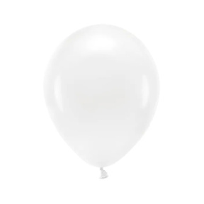 Set baloane latex 30 cm, (12), ECO Pastel Alb, 10 bucăți