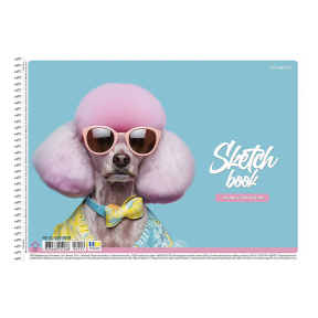Album pentru schițe A4 CUTE DOGS, 30 foi, 100 gr/m