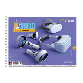 Album pentru schițe A4 PLAY THE WORLD, 20 foi, 120 gr/m