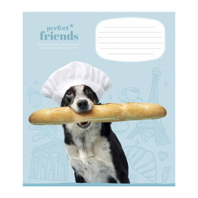 Тетрадь 12 листов, клетка, Школярик Perfect friends