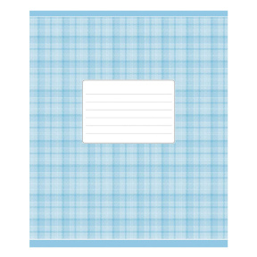 Тетрадь 24 листа, линейка, Школярик Blue tartan