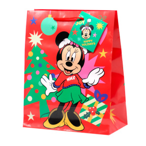 Пакет подарочный (M) НГ Disney 17,8 x 22,9 x 9,8 см (микс 12 шт)