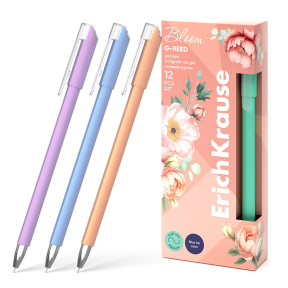 Ручка гелевая ErichKrause 0,38 мм G-Reed Stick Pastel Bloom, синяя