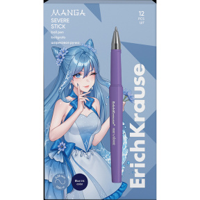 Ручка ErichKrause 0,7 мм Severe Stick Manga, синяя
