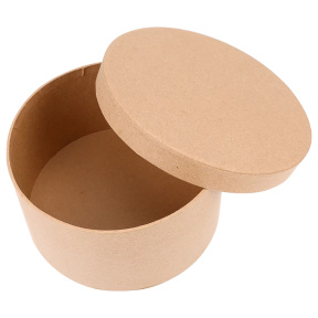 Коробка подарочная, круглая, крафт, 14х7,5 см