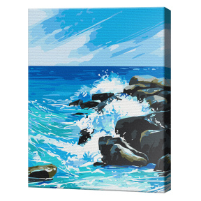 Formă apei, 40x50 cm, pictură pe numere