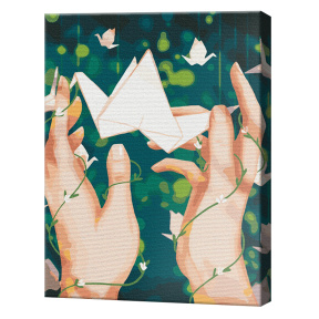 Origami, 40x50 cm, pictură pe numere