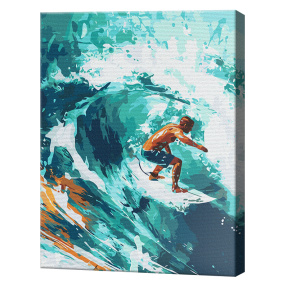 Surferul sufletului, 40x50 cm, pictură pe numere